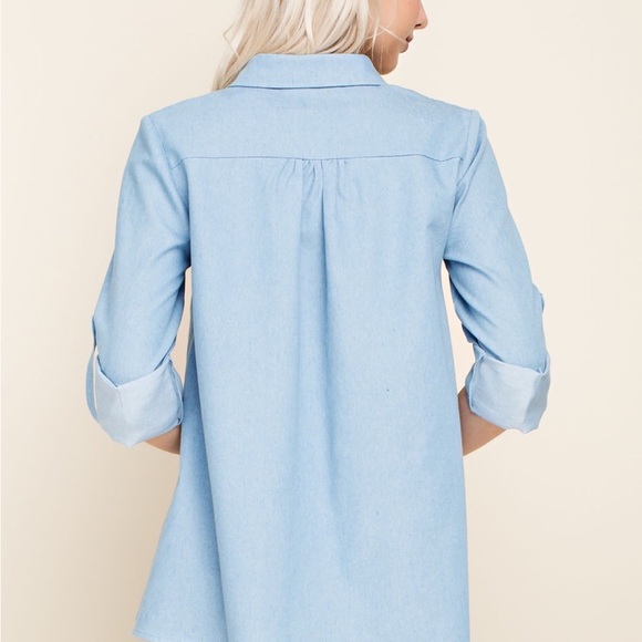 Light denim button up - Picture 2 of 7
